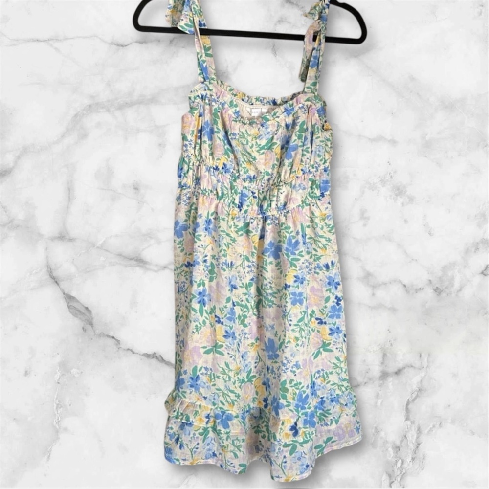 Blue Yellow Floral Lush Dress